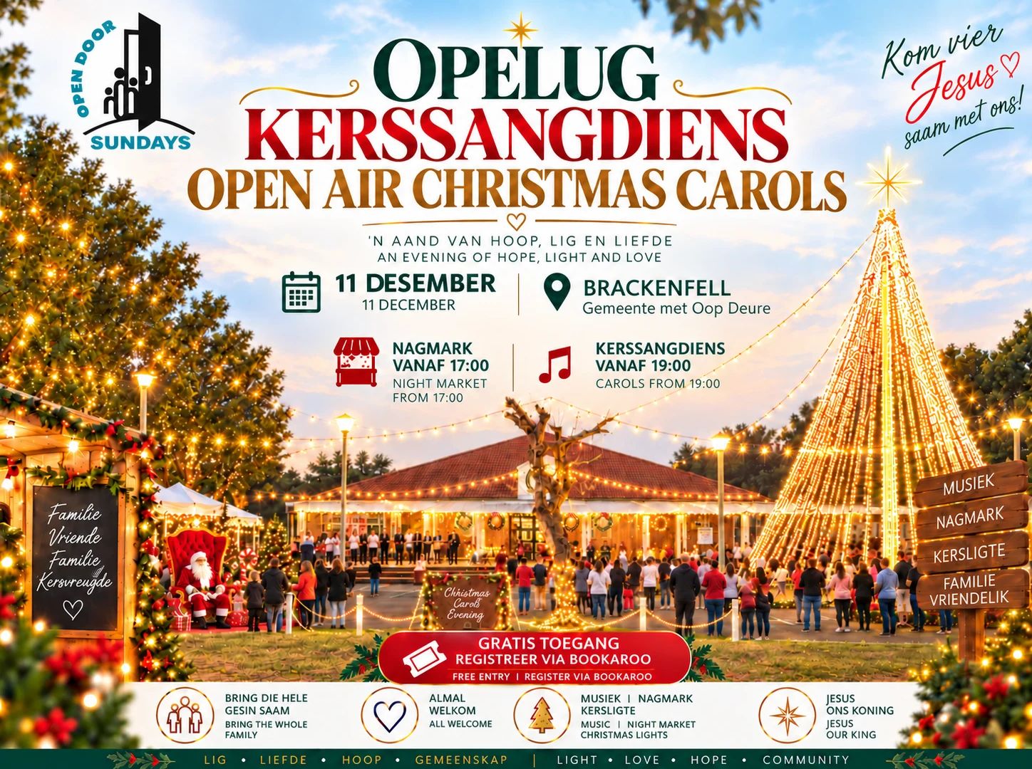 Open Air Christmas Carols / Opelug Kerssang at Heidekoppie Gemeente
